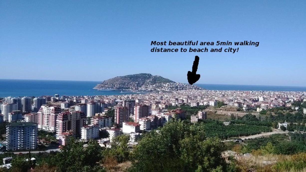 Beautiful Sultan House At Cleopatra Beach 1 With Umbrellas, Balcony, Barbecue, Private 100Mbps Wifi, Smart Tv, Table Games, Vip Trans-Fer - Beautiful Apartmenthouse Alanya Kültér fotó